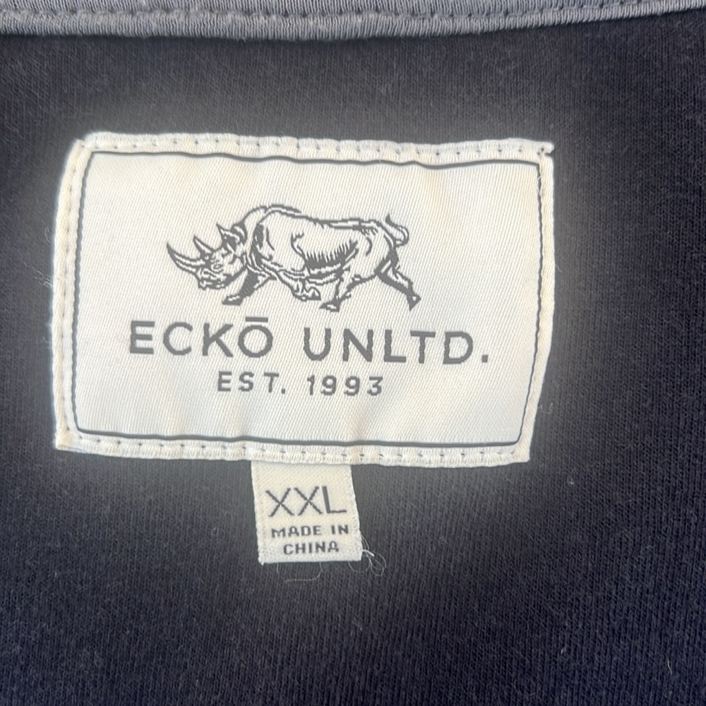Y2K Echo Unlimited zip up Logo jacket jersey long sleeves oversized Thrashed XXL - Picture 2 of 8